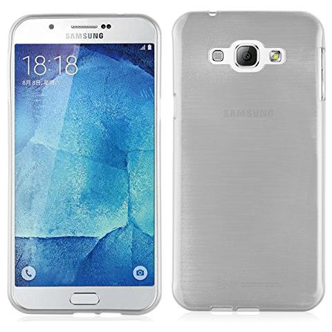 Custodia Compatibile Con Samsung Galaxy A8 2015 In Argento - Coperchio Protettivo In Silicone Tpu Flessibile Con Design Spazzolato - Foto 1