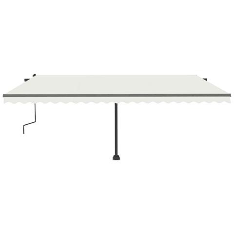 Tenda da Sole Retrattile Manuale con LED 500x300 cm Crema - Foto 2