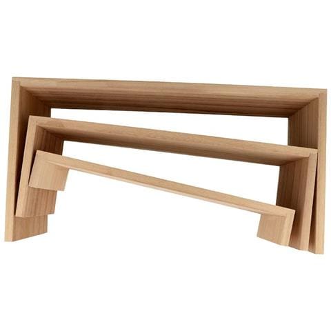 3 Ripiani Scala In Legno 18 X 35 Cm - Foto 1
