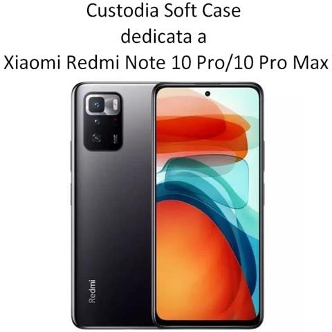 Custodia Tpu Silicone Cover Soft-case Per Xiaomi Redmi Note 10 Pro - Pro Max Black - Foto 2