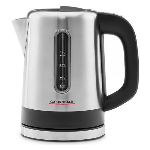 Design 42445 Bollitore Elettrico 1 L 1000 W Nero, Acciaio Inossidabile - Foto 1