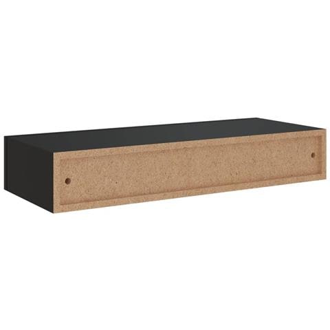 Scaffale Con Cassetti Da Parete Nero 60x23,5x10 Cm In Mdf - Foto 8