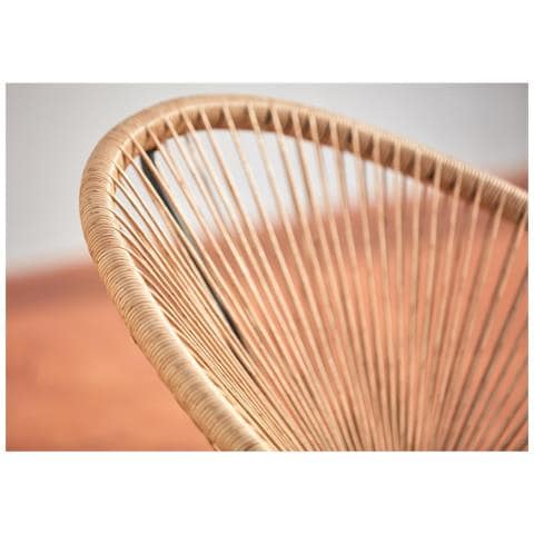 Acapulco Set Di 2 Poltrone A Forma Di Uovo + Tavolino Beige - Foto 16