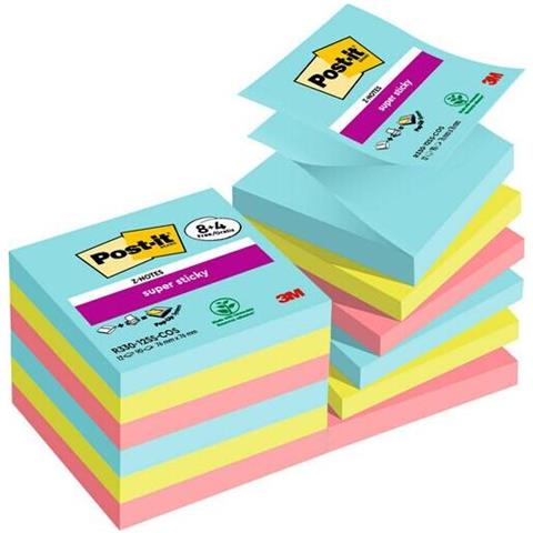 R330-sscos-p8+4 Pouch Autoadesiva Quadrato Blu, Verde, Rosa 90 Fogli - Foto 1