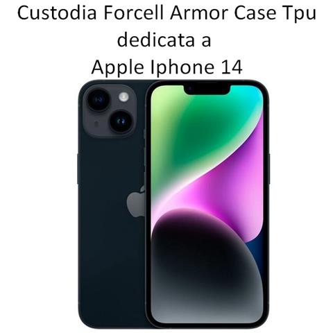 Custodia Armor Case Tpu Cover Per Apple Iphone 14 Black - Foto 2