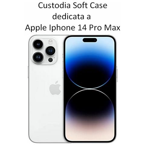 Custodia Tpu Silicone Cover Soft-case Per Apple Iphone 14 Pro Max Blu - Foto 2