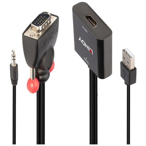 Lindy 38284 Cavo E Adattatore Video Vga [d-sub] + 3.5mm Hdmi + Usb Nero (vga & Audio To Hdmi - Converter - Warranty: 24m - Foto 4