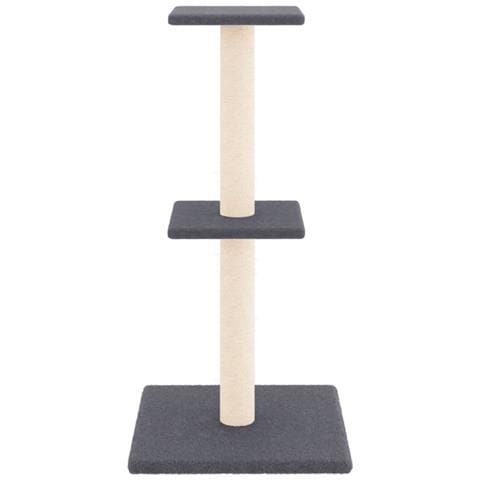 Albero Per Gatti Con Tiragraffi In Sisal Grigio Scuro 73 Cm - Foto 2