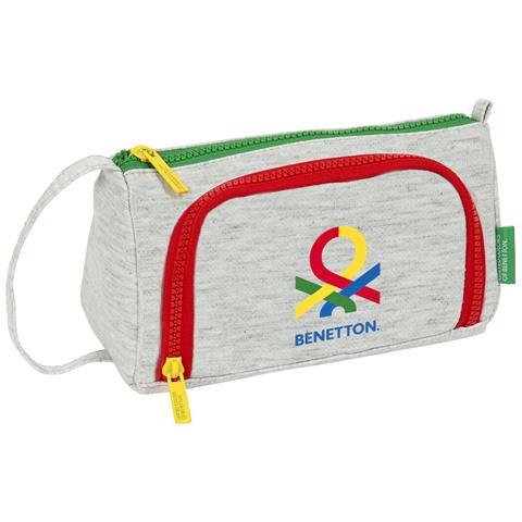 Astuccio Scuola Benetton Pop Grigio (20 X 11 X 8.5 Cm) - Foto 1