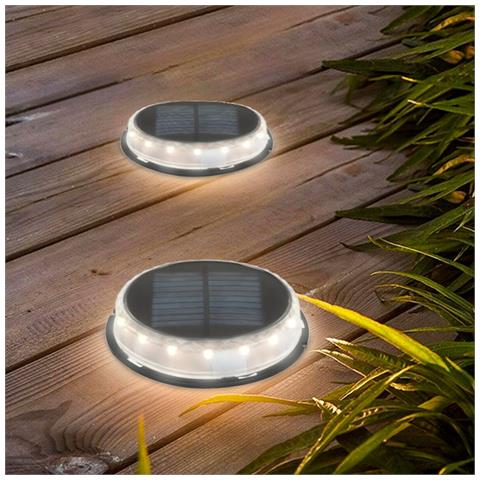 Set Di Picchetti Solari Da Giardino Aktive 2 Pezzi Plastica 12 X 13,5 X 12 Cm (6 Unità) - Foto 2