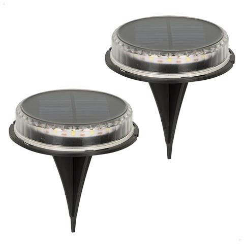 Set Di Picchetti Solari Da Giardino Aktive 2 Pezzi Plastica 12 X 13,5 X 12 Cm (6 Unità) - Foto 7