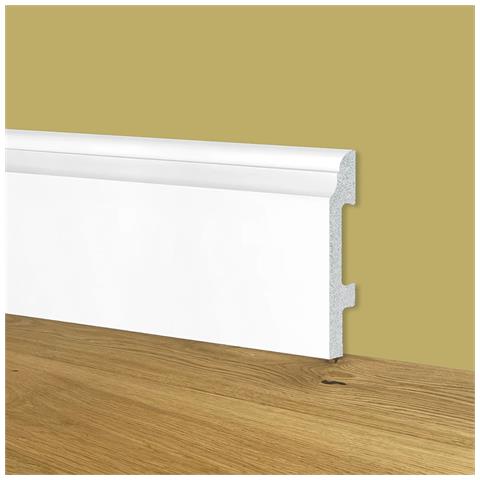 Battiscopa Zoccolino Bianco Mod. Corinzio 95x15x2000mm In Polimeri - Polistrutturato - Foto 1