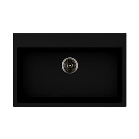 Lavello Waltz 1 Vasche Dimensioni 78 x 51 cm Resina Colore Nero - Foto 1