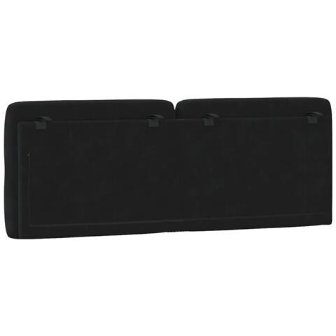 Cuscino Testiera Nero 140 Cm In Velluto - Foto 2