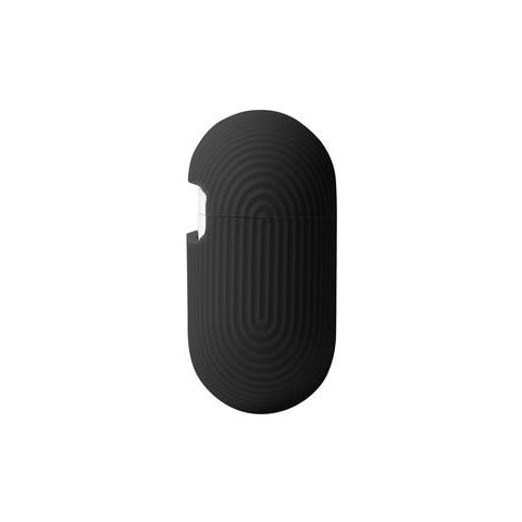 Cover Per Airpods 3 Curve In Silicone Con Texture Striata, Nero - Foto 4