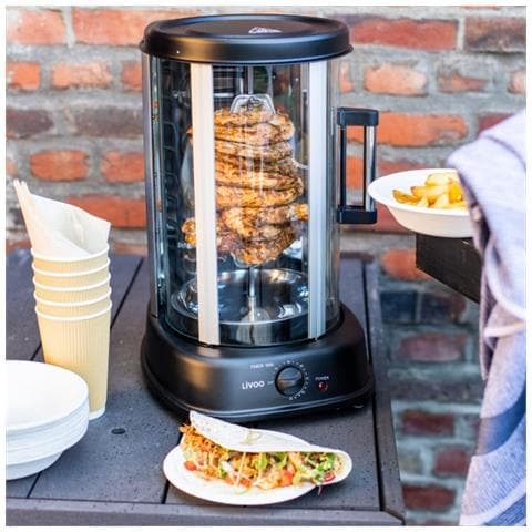 DOM323 barbecue per l'aperto e bistecchiera Grill Da tavolo Elettrico Nero 1500 W - Foto 2
