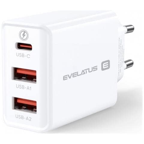 Etc06 Premium 32w Adaptive 3 Port 5v-12v 2x Usb / Usb-c Travel Charger White - Foto 4