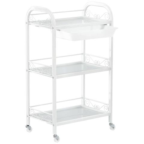 Carrello Per Parrucchieri Cosmetico Tavolino Su Ruote Per La Tintura St018w Al Salone Di Bellezza Scaffale Con Ripiani - Foto 2