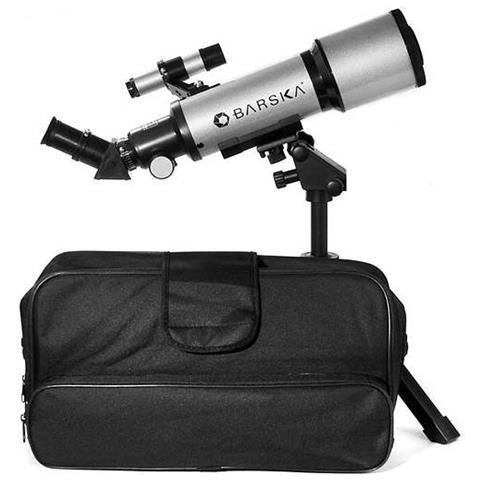 Telescopio Barska Starwatcher 300 Con Treppiede Regolabile E Custodia Protettiva Per Osservazione Astronomica - Foto 4