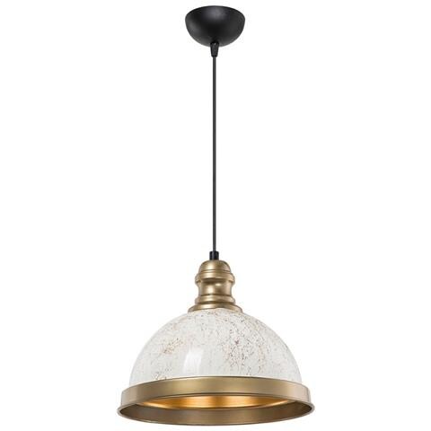 Lampada Da Soffitto Astek Asz1636 Con Paralume In Metallo Bianco - Foto 1