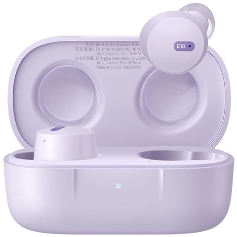 Tws Auricolare Senza Fili Bluetooth 5.3 Modello Bowie E18 Ipx4 Enc, Lavanda - Foto 1