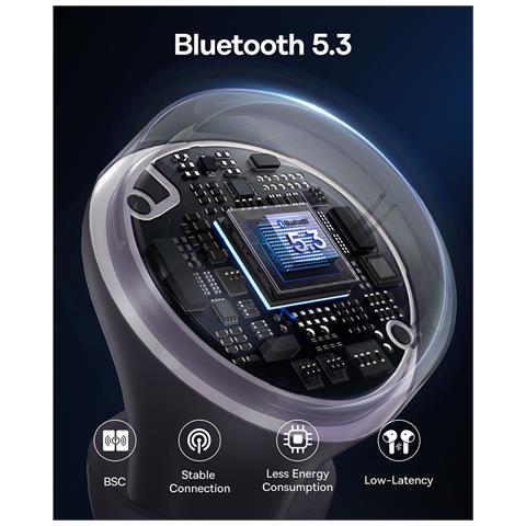 Tws Auricolare Senza Fili Bluetooth 5.3 Modello Bowie E18 Ipx4 Enc, Lavanda - Foto 5