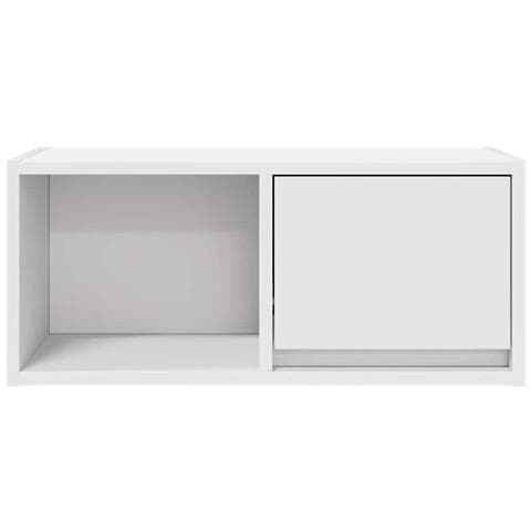 Mobili TV a Parete 2pz Bianchi 60x31x25,5 cm Legno Multistrato - Foto 9