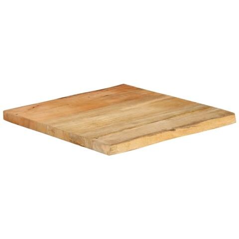 Piano Tavolo 60x60x2,5 Cm Bordi Vivi In Legno Massello Di Mango - Foto 2