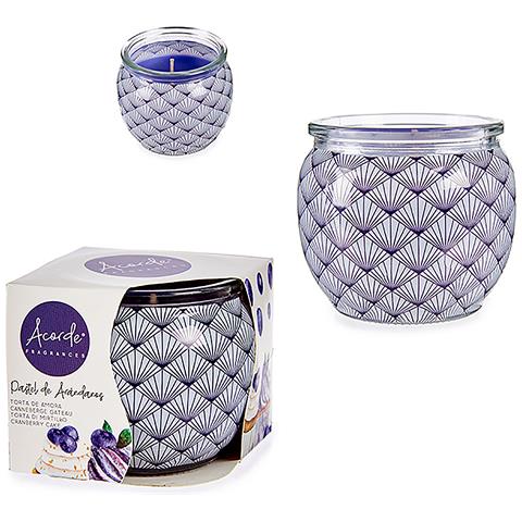 Candela Profumata In Barattolo Di Vetro Profumo Di Torta Ai Mirtilli. - Foto 1