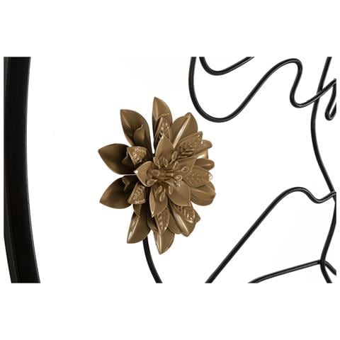 Specchio Con Cornice Luna 4 - Nero - Metallo - 80x3,8x80 Cm - Foto 2