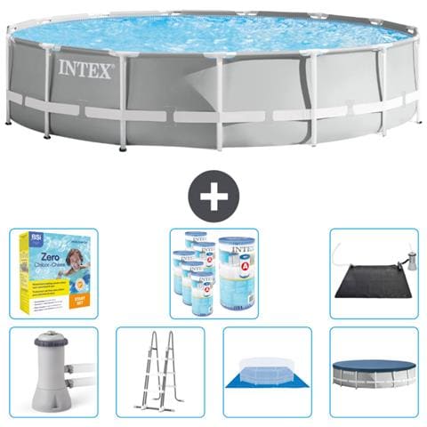 Piscina Fuori Terra - In Giro - 457x457x107 Cm - Grigio - Include Accessori Coordinati Cb50 - Foto 1