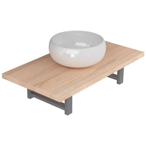 Set Mobili Da Bagno 2 Pz Ceramica Rovere - Foto 1