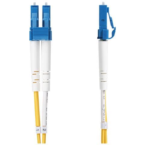 Cavo in fibra ottica duplex monomodale OS2 da LC a LC (UPC) da 10m, 9/125µm, 100G, Insensibile alla piegatura, Bassa perdita di inserzione, Cavo patch in fibra LSZH - Foto 2