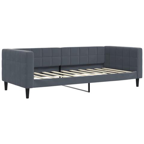 Letto da Giorno Grigio Scuro 90x190 cm in Velluto - Foto 1