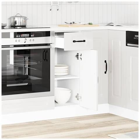 Base da Cucina Kalmar Bianco Lucido in Legno Multistrato - Foto 2
