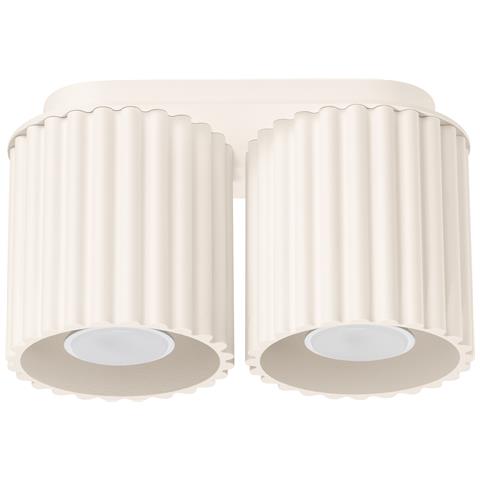 Lampada Da Soffitto Aura 2 Beige Gu10 Sl. 1790 - Minimalist Lampada A Soffitto Beige 12x21x10 Cm - Foto 1
