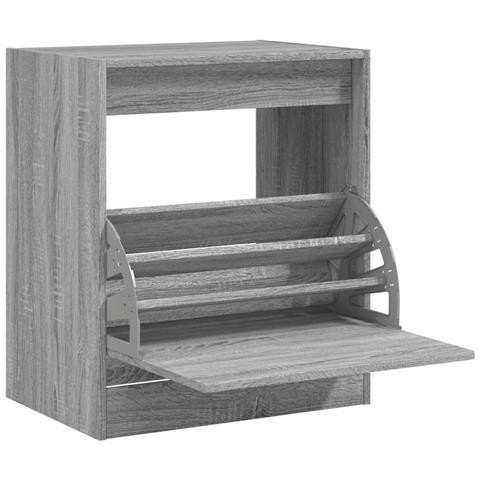 Scarpiera Grigio Sonoma 60x42x69 cm in Legno Multistrato - Foto 1