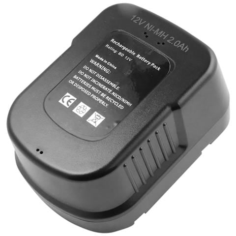 Batteria Di Ricambio Per Black And Decker Hp122k / A12 Ni-mh 12v 2000mah - Foto 1
