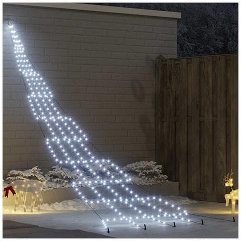 Albero di Natale LED con picchetti per il terreno Bianco freddo - Foto 2