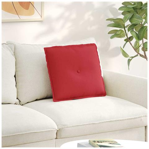 Cuscino per Schiena Rosso 50 x 19 x 45 cm Tessuto - Foto 2