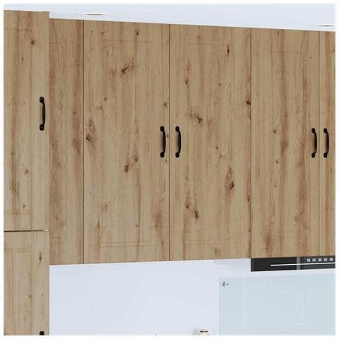 Pensile cucina con porta Rovere artigianale 40 x 31 x 100 cm - Foto 2