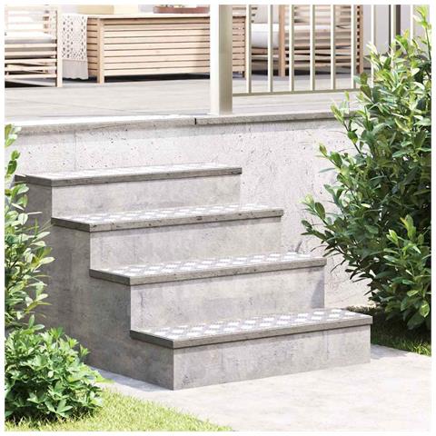 Dischi Quadrati 4 pcs Argento 80 x 20 cm Alluminio - Foto 2
