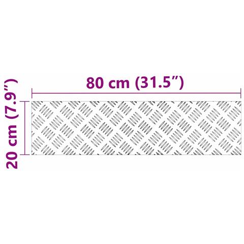 Dischi Quadrati 4 pcs Argento 80 x 20 cm Alluminio - Foto 8