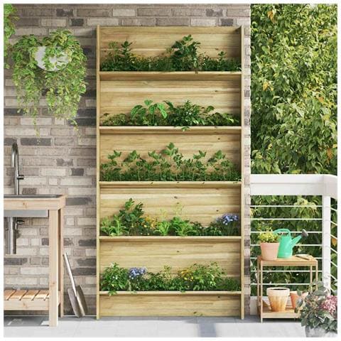 Supporto per piante con lo scaffale Marrone 90 x 15 x 180 cm - Foto 2