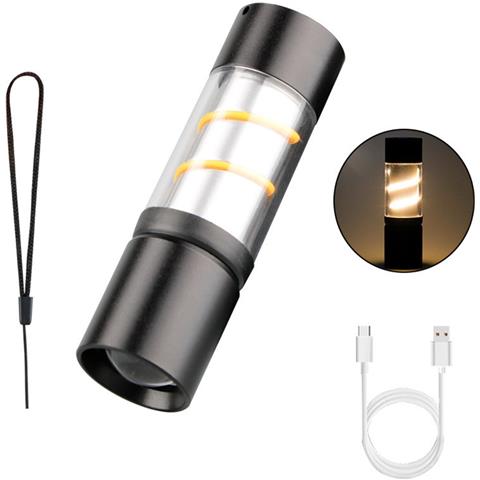 Mini Torcia Led Ricaricabile: Portatile Per Campeggio E Emergenze Orange - Foto 1