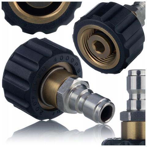 Adattatore M22x1,5 A Innesto Rapido 3/8"" - Compatibile Con Idropulitrici Kärcher Hd, Hds | Ottone E Acciaio, Resistente Alla Corrosione - Foto 1