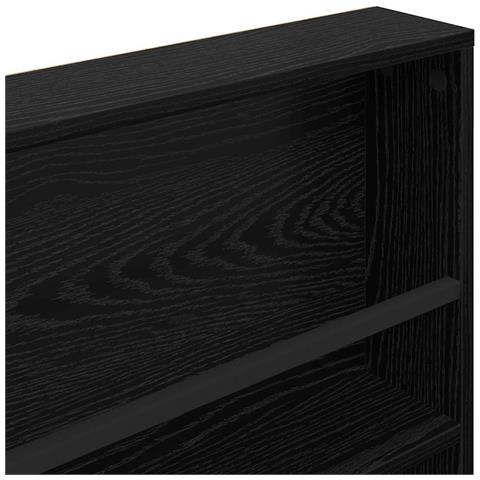 Scaffale per riviste 2 pcs Rovere Nero 100 x 12 x 70 cm - Foto 9