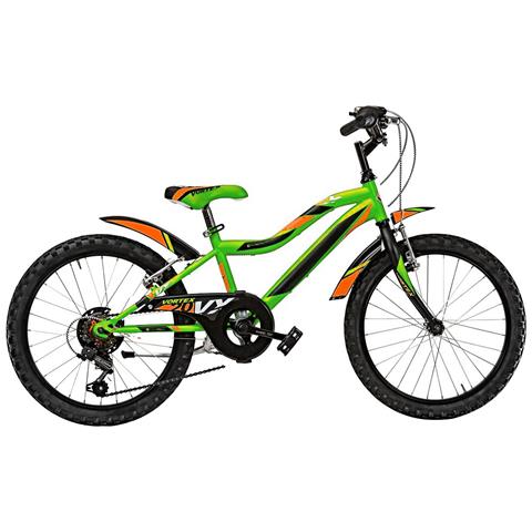 Bici Bimbo Mtb Misura 20 Mountain Bike Bambino Modello Vortex Vx20cc 6v Con Cambio E Parafanghi - 28 Verde Fluo Nero Arancio Opaco - Foto 1
