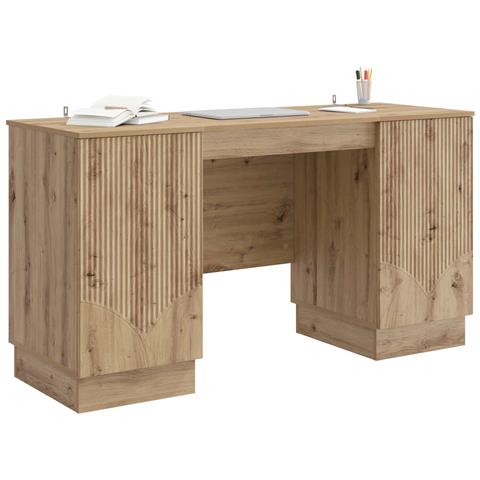 Scrivania con lo scaffale Rovere Artigianale 142,5 x 50 x 75 cm - Foto 2