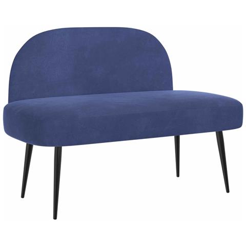 Panchina imbottita con schienale Blu Polizia 110 x 60 x 76 cm - Foto 1